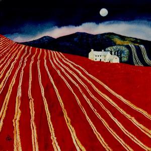 Moonlit Farm with Ploughed Field (SOLD)
